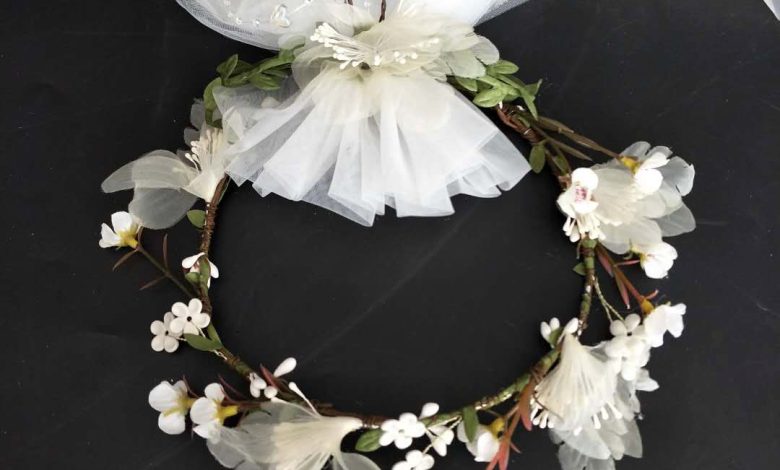 Flower Crown Hairstyle for Bridal Wedding