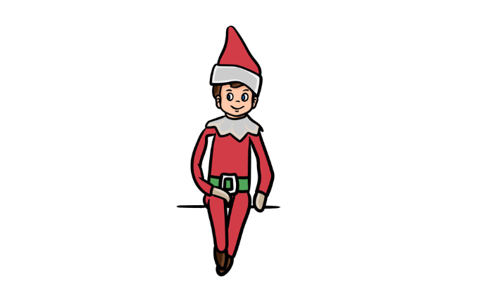 Drawing an Elf on the Shelf